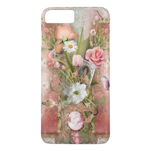 Coques Case-Mate iPhone Rose vintage (Dos)