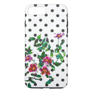 Coques Pour iPhone Rose vintage - pois