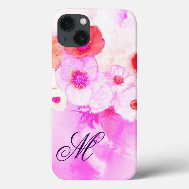 COQUES Case-Mate iPhone ROSES BLANCHES ET ROSES, FLEURS D'ANÉMONE ROUGES M (Verso)