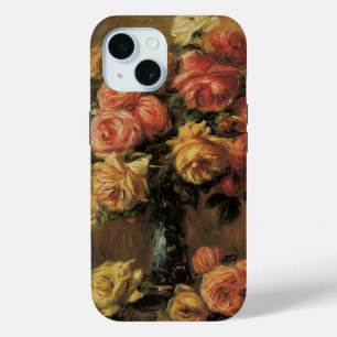 Coque Pour iPhone 15 Roses dans un Vase de Pierre Renoir, Art Vintage