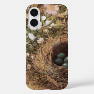 Coques iPhone 16 Roses de nids d'oiseaux et de chiens par John Will