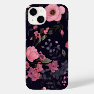 Coque Pour iPhone 14 Roses d'été en noir