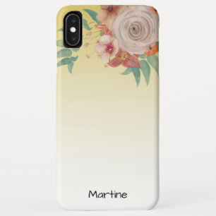 Case-Mate iPhone Case roses élégants sur jaune
