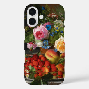 Coques iPhone 16 Roses et fraises de Still Life par Otto Ottesen