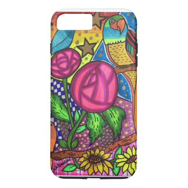 Coques Case-Mate iPhone Roses et oiseaux (Dos)