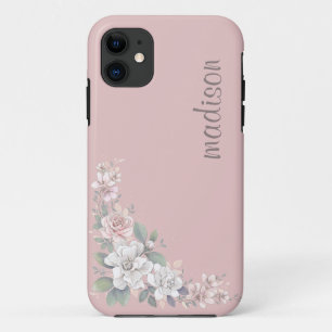 Case-Mate iPhone Case Roses Fleurs Rose et Ivoire Joli