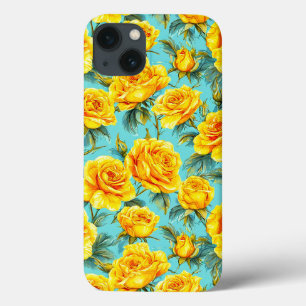Case-Mate iPhone Case Roses Jaunes Élégantes Dessin Botanique Élégant
