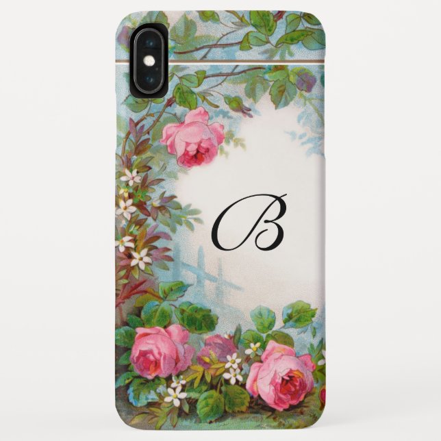 COQUES Case-Mate iPhone ROSES ROSES ROSES ET JASMINES MONOGRAMME FLORAL (Dos)