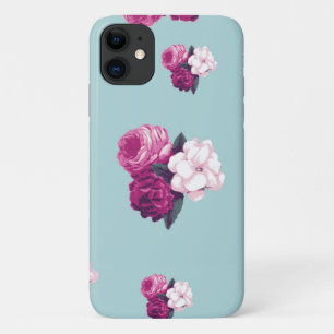 Coque iPhone 11 Roses Roses Roses Roses Roses Blanches, Motif De F