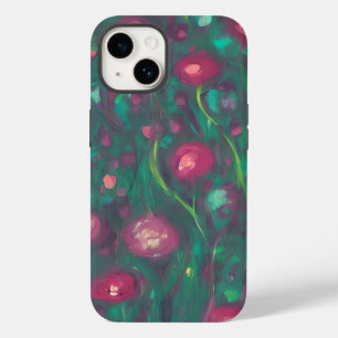 Coque Pour iPhone 14 Roses rouges abstraites atténuées
