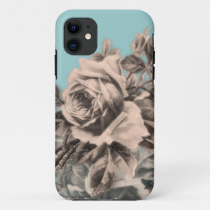 Case-Mate iPhone Case Roses vintages floraux sur le bleu
