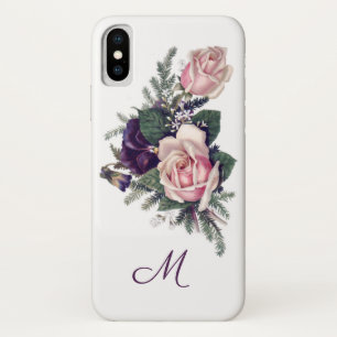Case-Mate iPhone Case Roses Vintages, Pansies et Monogramme de pin
