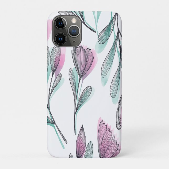 Coques Case-Mate iPhone Roses violets (Dos)