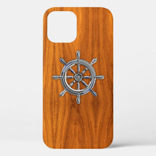 Case-Mate iPhone Case Roue Chrome Nautique sur bois de teck Impression
