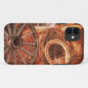 Case-Mate iPhone Case Roue en Wagon Rustique Horseshoes Style Occidental