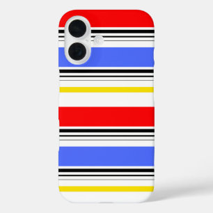 Coques iPhone 16 Rouge Bleu Blancs Design