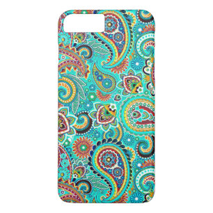 Coques Pour iPhone Rouge bleu jaune Paisley