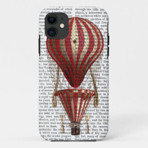Coque iPhone 11 Rouge chaud à gradins d'impression de ballon à air