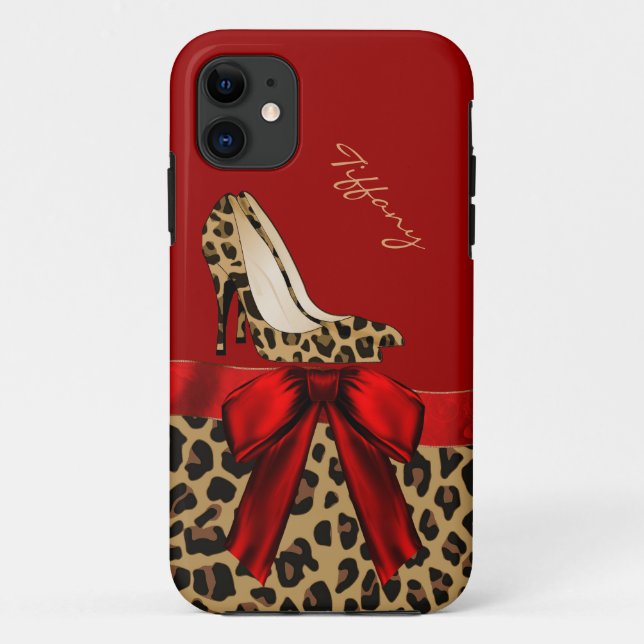 Coques Case-Mate iPhone Rouge chic et Jaguar (Dos)
