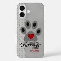 Rouge Coeur Chat Paw avec Pet Lover