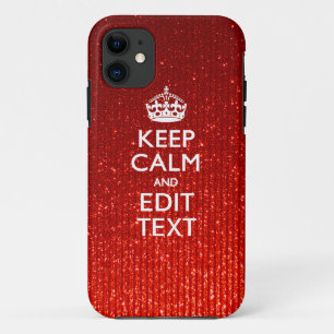 Coques Pour iPhone Rouge Glamour Festif Gardez Votre Sang-Froid Perso