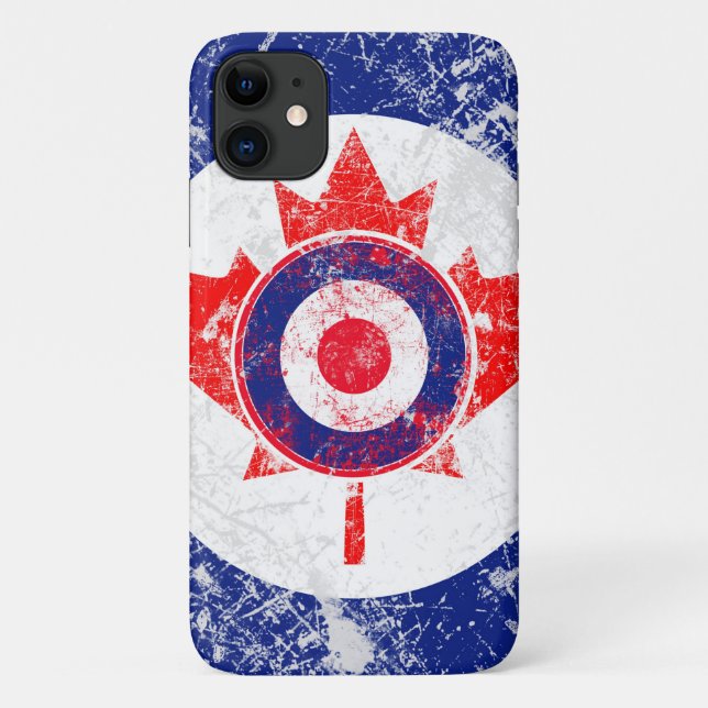 Coques Case-Mate iPhone Roundel de feuille d'érable graphique (Dos)