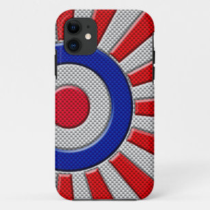 Coque Case-Mate Pour iPhone Roundel Sunburst en fibre de carbone