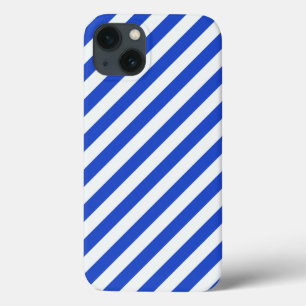 Coques Pour iPhone Royal Blue Combination Stripes par Shirley Taylor