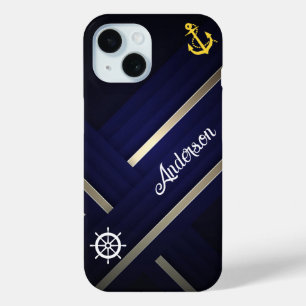 Coque Pour iPhone 15 Royal Caribbean Croisière bleu Texte blanc