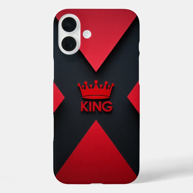 Coques Case-Mate iPhone Royal King Red & Black Crown Phone Case (Verso)