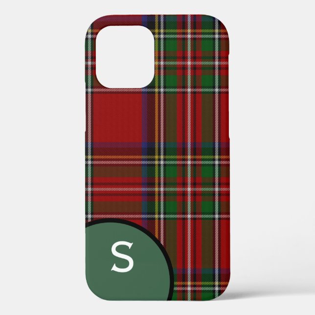 Coques Case-Mate iPhone Royal Stewart Plaid Monogrammé  (Verso)