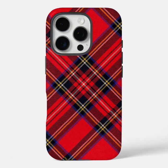 Coques Case-Mate iPhone Royal Stewart tartan rouge noir plaid (Verso)