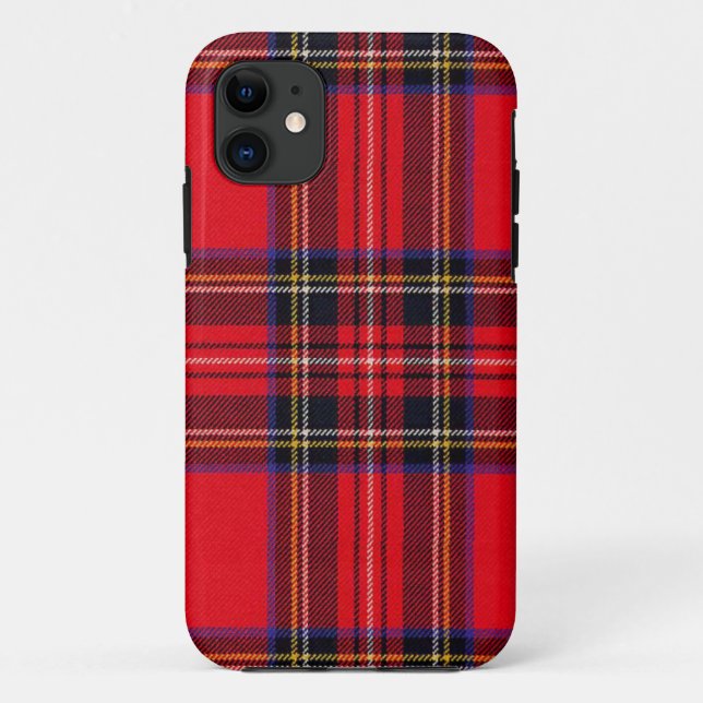 Coques Case-Mate iPhone Royal Stewart tartan rouge noir plaid (Dos)