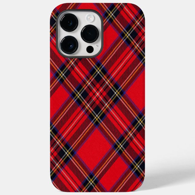 Coques Case-Mate iPhone Royal Stewart tartan rouge noir plaid (Verso)