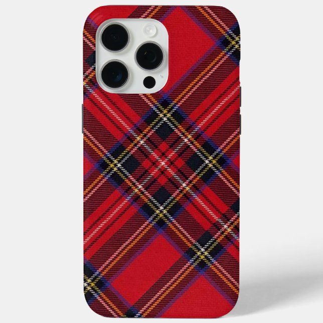 Coques Case-Mate iPhone Royal Stewart tartan rouge noir plaid (Verso)
