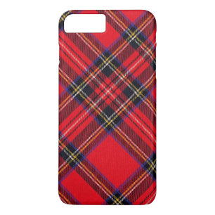 Coque iPhone 8 Plus/7 Plus Royal Stewart tartan rouge noir plaid