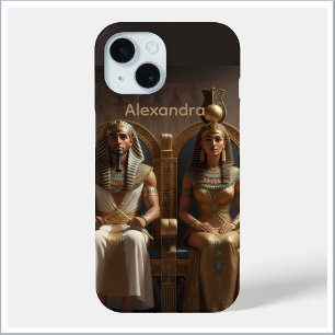 Coque Pour iPhone 15 Royauté de l'Égypte antique Roi & Reine