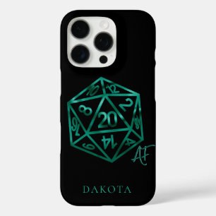 Coques iPhone 16 Pro RPG Crit AF Émeraude Imaginaire Table Gamer Dice