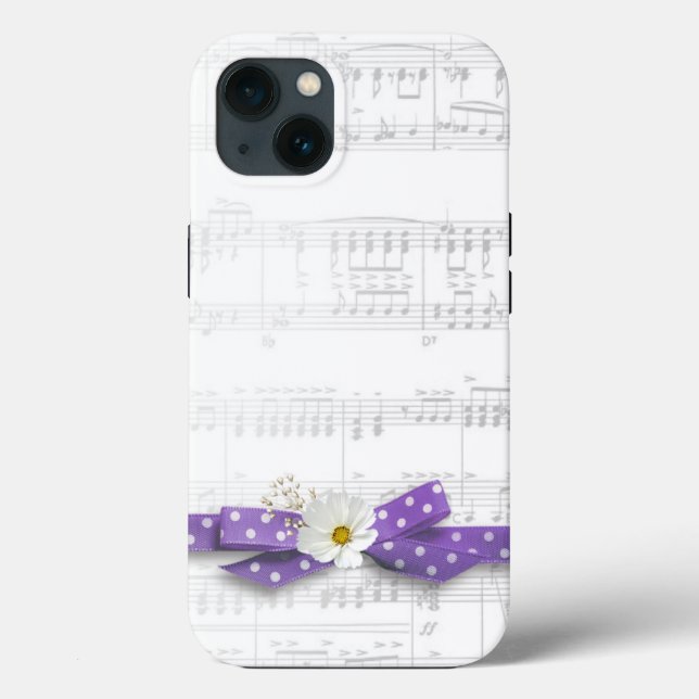 Coques Case-Mate iPhone Ruban Musique et Polka Dot (Verso)