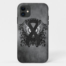 Coque iPhone 11 Ruban noir avec ailes