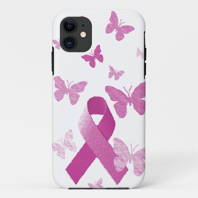 Coques Case-Mate iPhone Ruban rose de conscience (Dos)