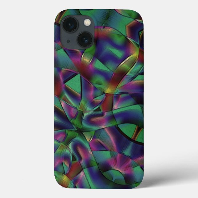 Coques Case-Mate iPhone Rubans entrelacés de couleurs sombres (Verso)