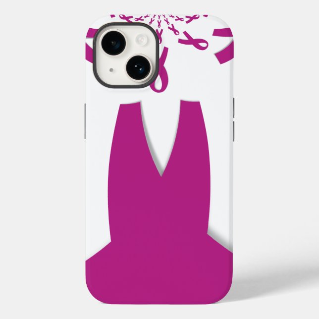 Coques Case-Mate iPhone Rubans rose Cancer du sein Sensibilisation Art Imp (Verso)