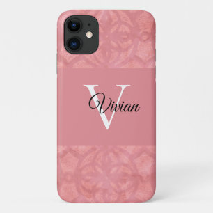Case-Mate iPhone Case Ruddy Pink Batik Nom Monogrammé