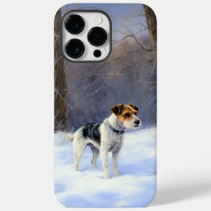 Coque Pour Pour iPhone 14 Pro Max Russell Terrier Qu'il neige Noël