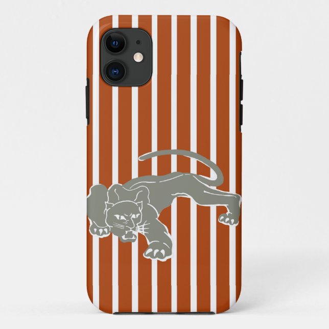 Coques Case-Mate iPhone Rust Red Safari Stripe avec Leopard (Dos)