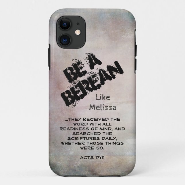 Coques Case-Mate iPhone Rustic Be A Berean Bible Scripture Verse (Dos)