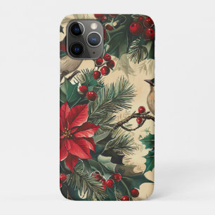 Case-Mate iPhone Case Rustic Bird et Poinsettia Motif de Noël (13)