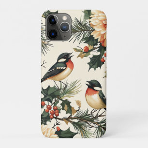 Case-Mate iPhone Case Rustic Bird et Poinsettia Motif de Noël (21)