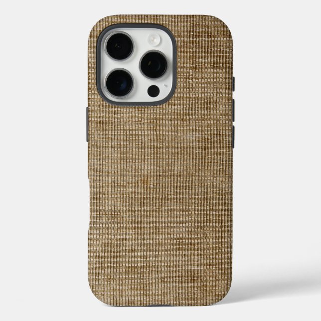 Coques Case-Mate iPhone  Rustic Burlap Nature – Farmhouse Organic Texture  (Verso)